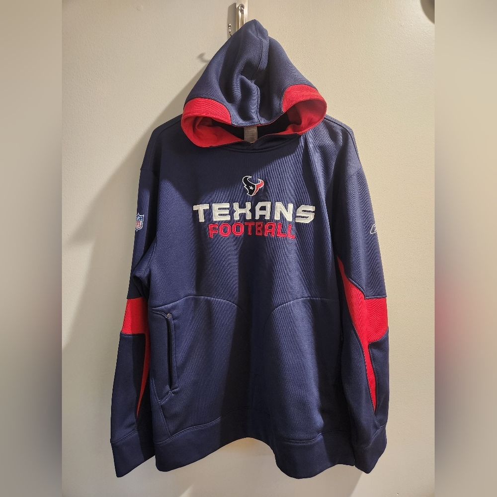 Texans XL NFL Football RBK Hoodie - Navy and Red